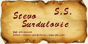 Stevo Surdulović vizit kartica